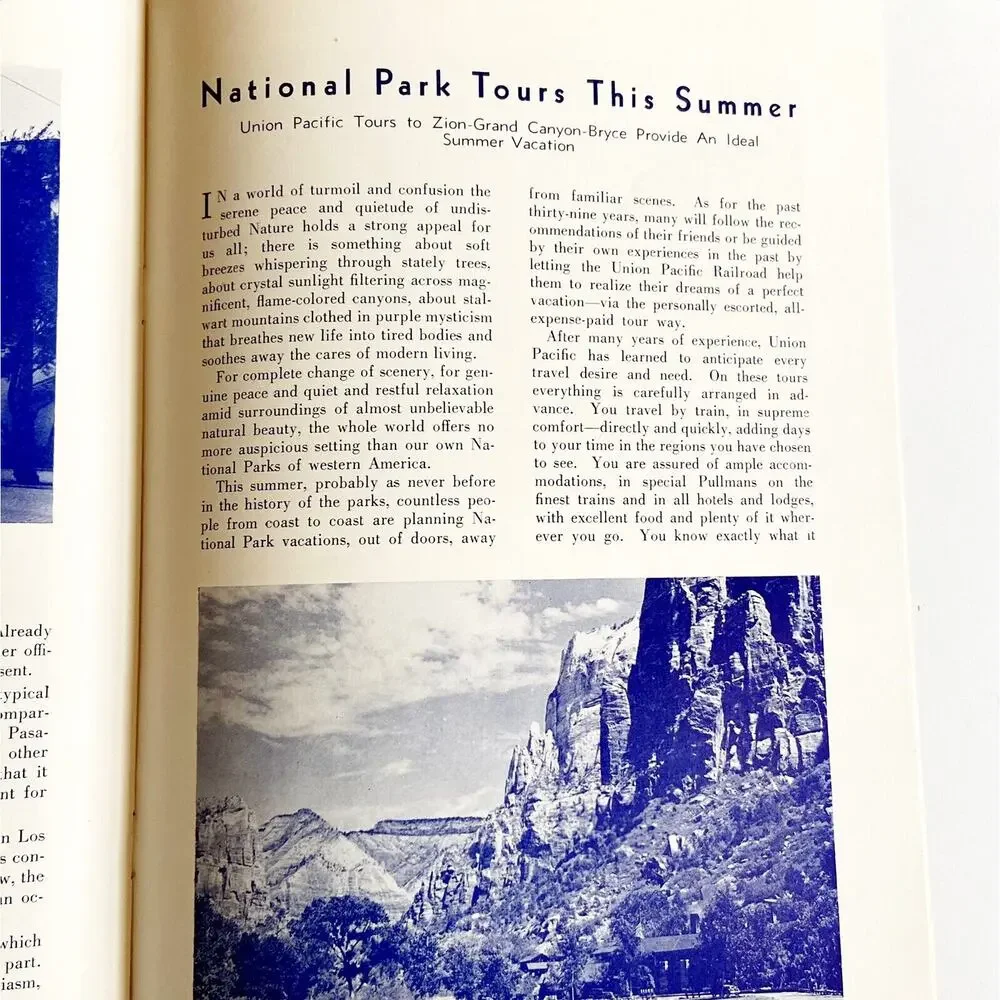 Union Pacific The Arrowhead 1939 Union Station Zion Bryce Trains Ads Hotel Calif